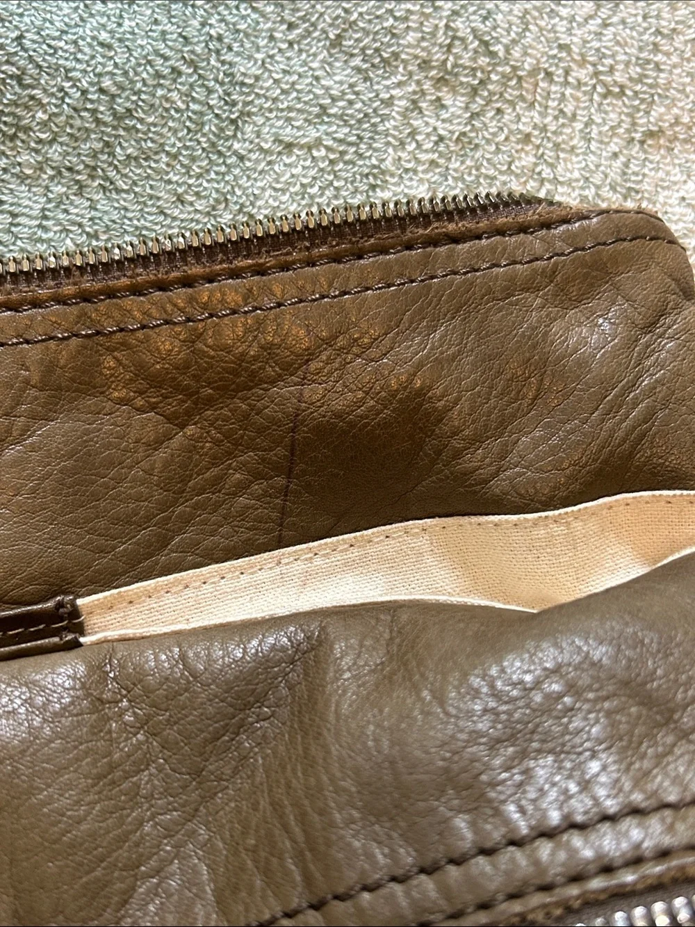 margot Olive Brown Leather Satchel Crossbody